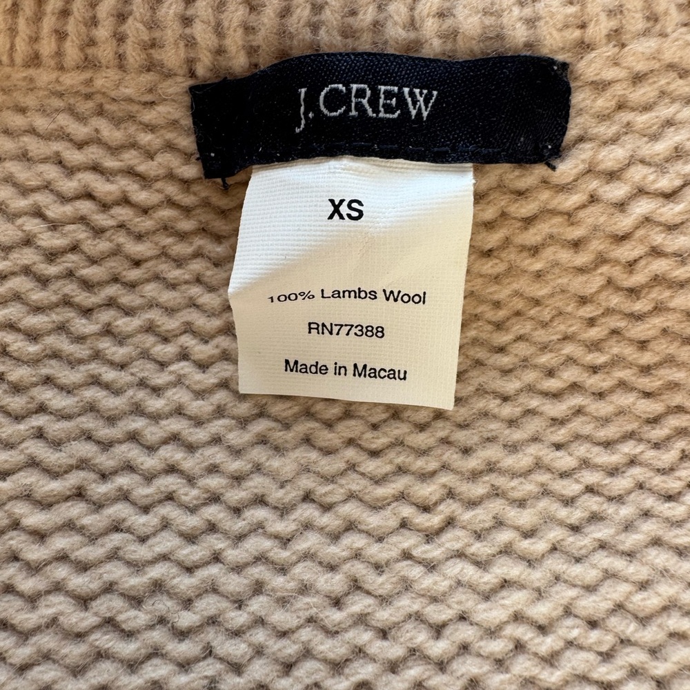 J. Crew Lambs Wool Sweater in Tan - Vintage - Picture 4 of 4